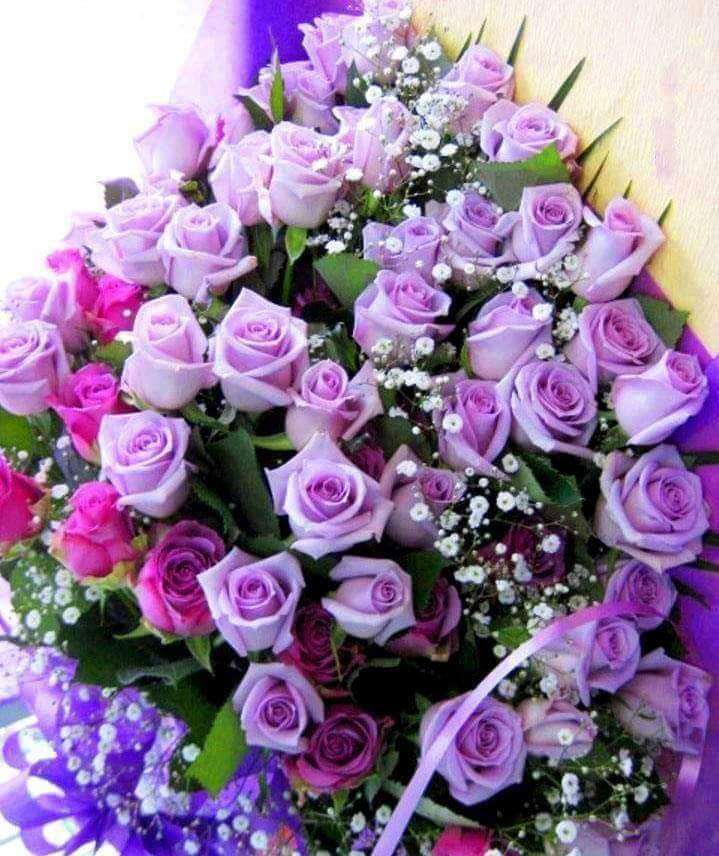 фиолетовые цветы пазл онлайн