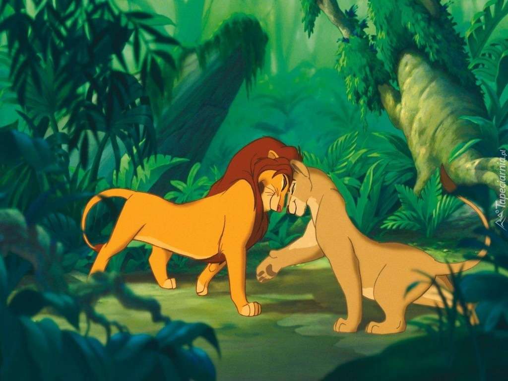 Simba, Nala, der König der Löwen, Puzzlespiel online