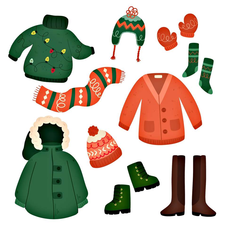 Îmbrăcăminte de iarnă Puzzlespiel online