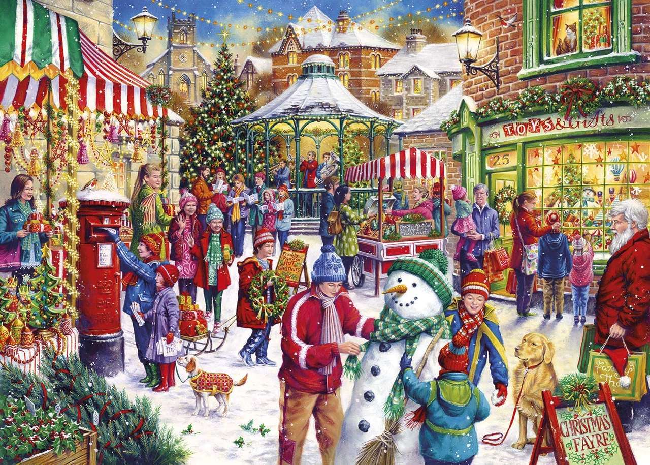 Natale nella piccola città puzzle online