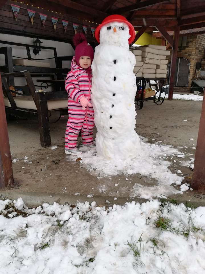 Eva en de sneeuwman online puzzel