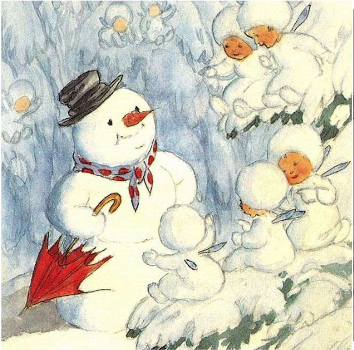 sněhulák a jeho sněhuláčci puzzle online
