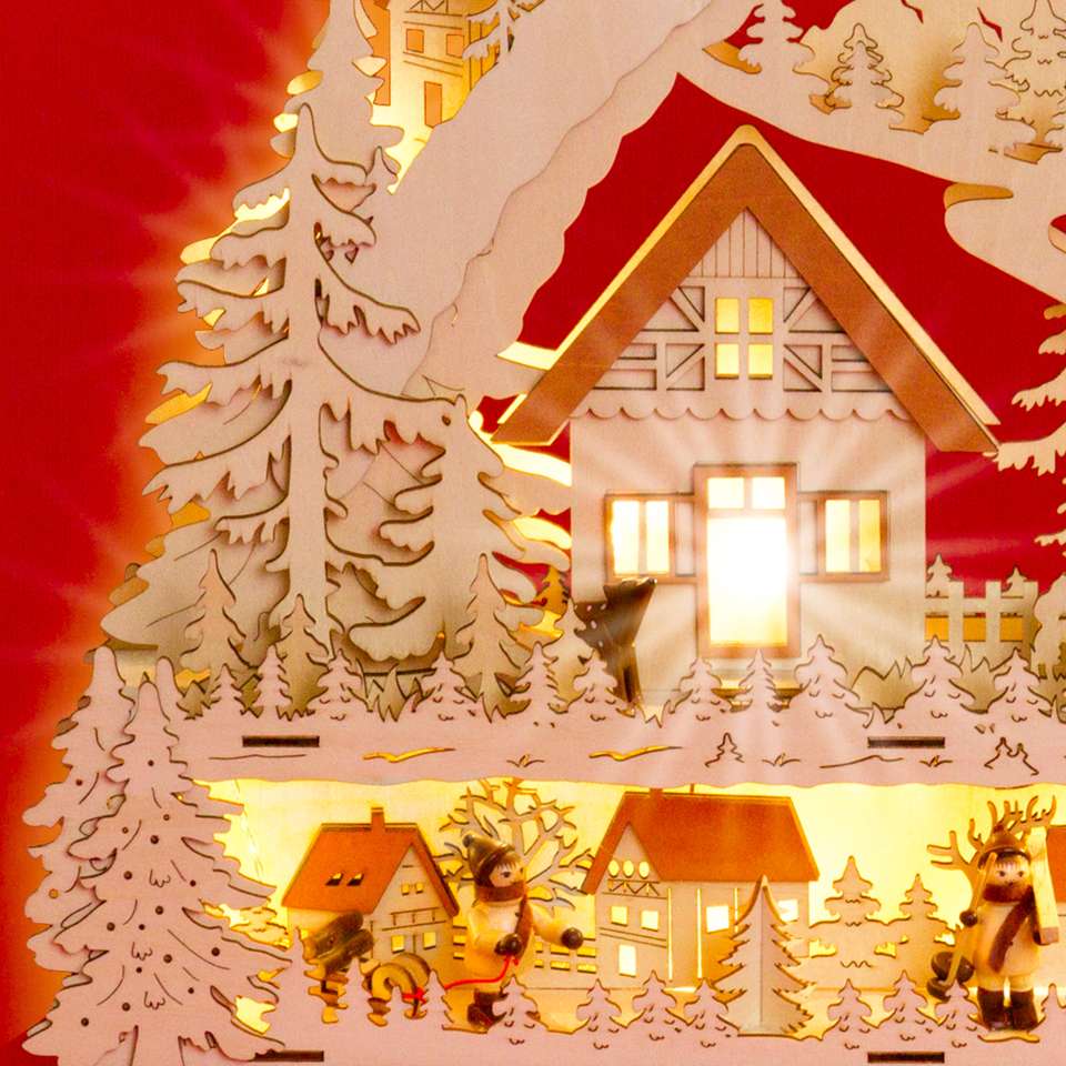 Schwibbogen Winterliche Weihnachtszeit Puzzlespiel online
