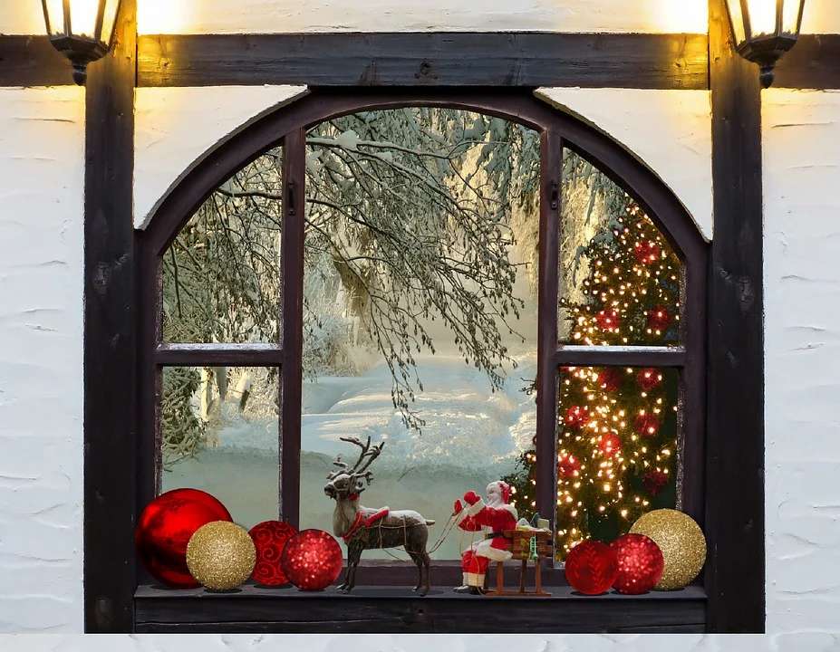 Adventsfenster Dekoration Puzzlespiel online