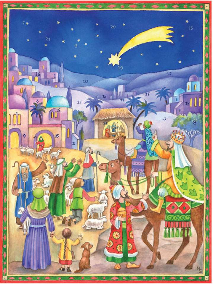 Adventkalender Kerst afbeelding online puzzel