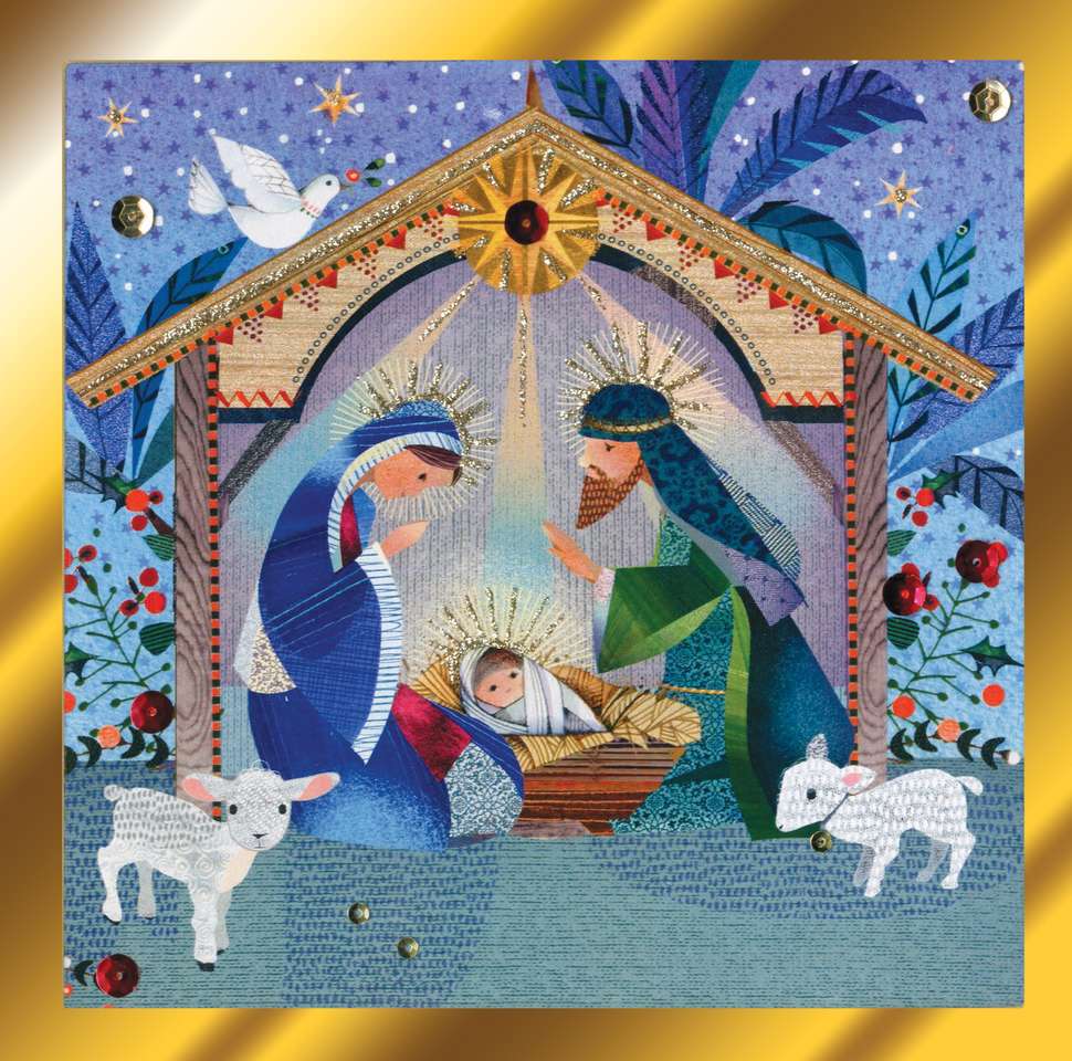 Image of the birth of Jesus jigsaw puzzle online