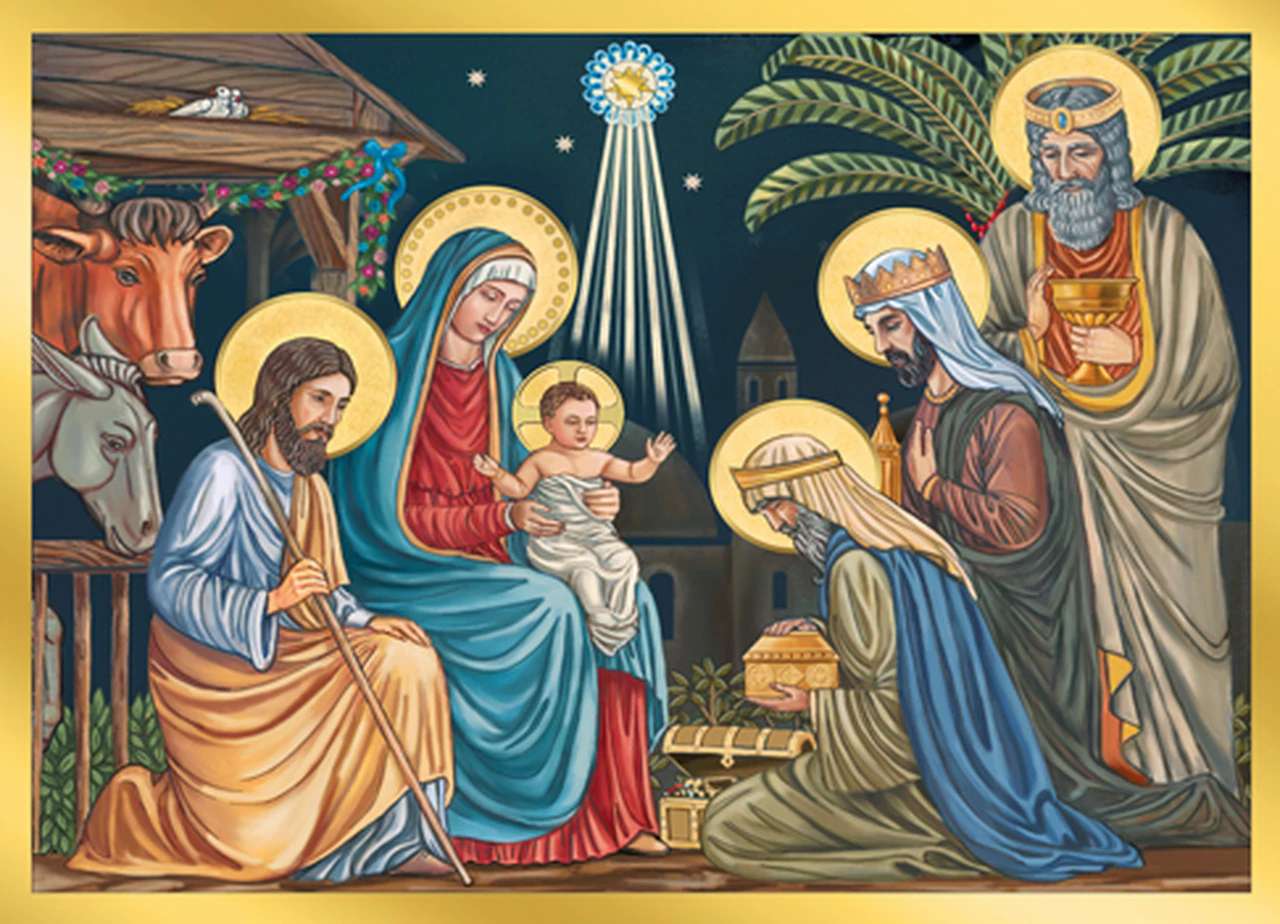 Jézus születésének festménye kirakós online