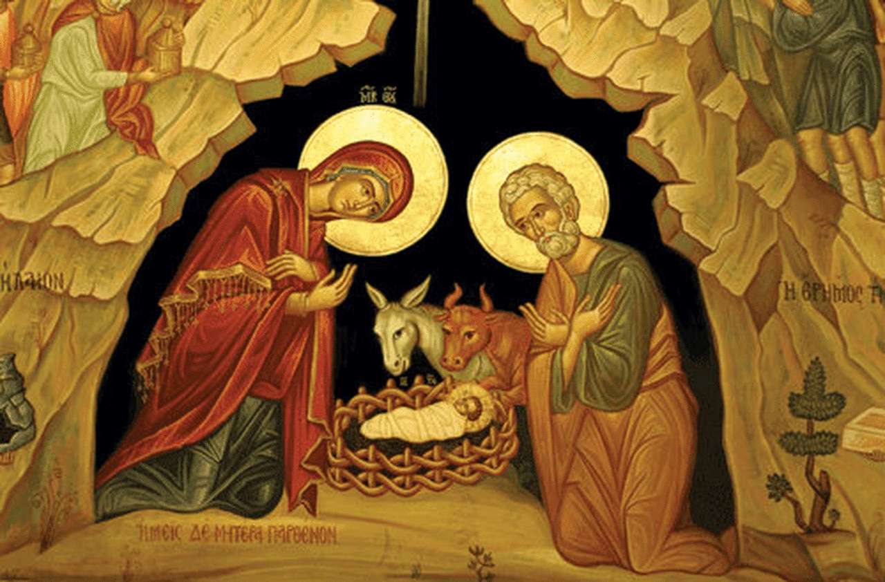 Jézus születésének festménye online puzzle