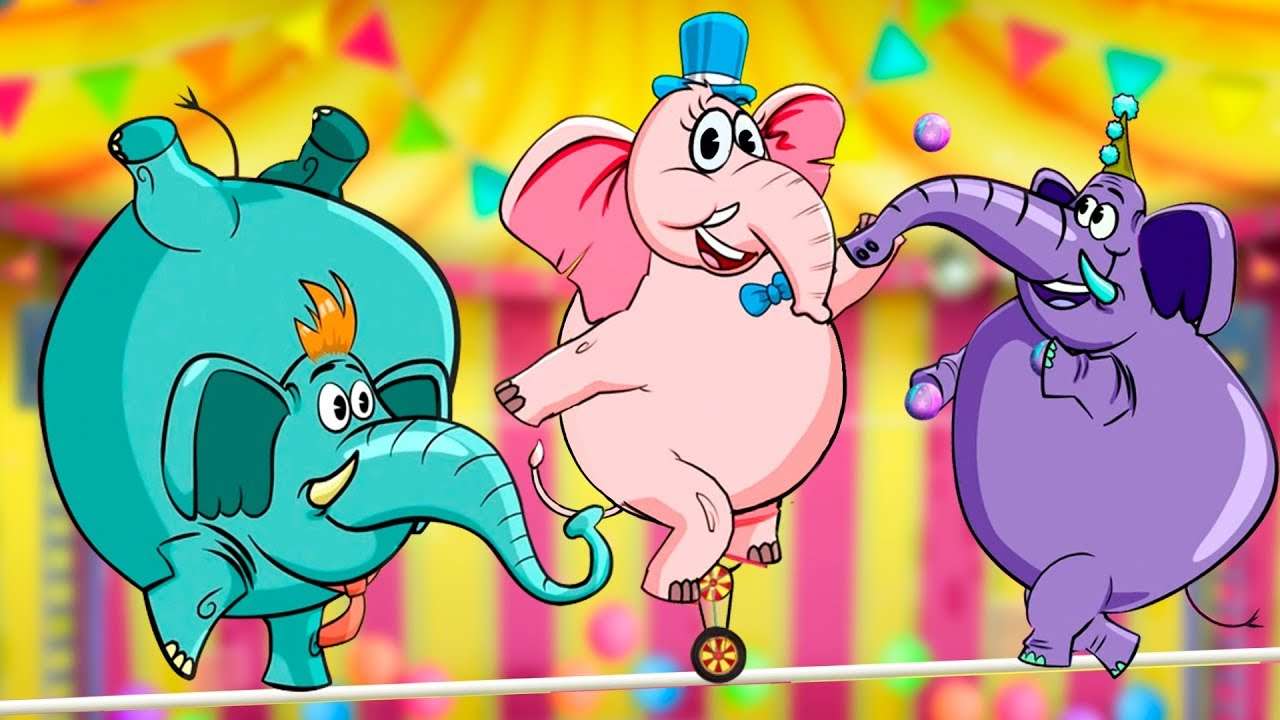 Een olifant die balançait is legpuzzel online