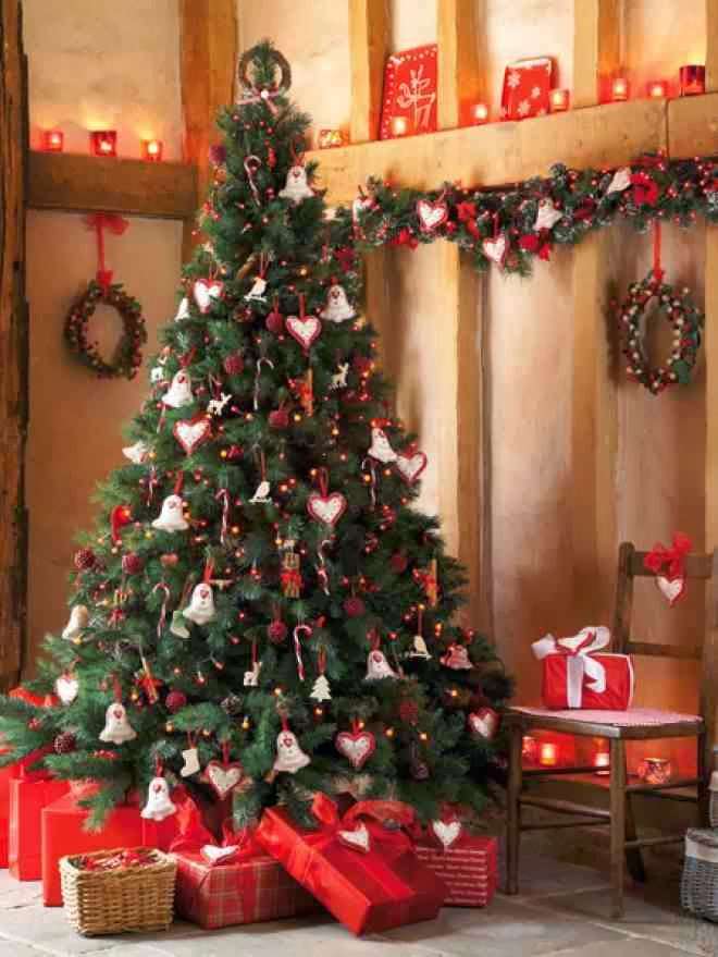 feestelijk bij de kerstboom legpuzzel online