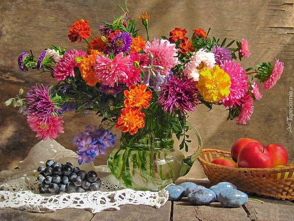 букет осенних цветов онлайн-пазл