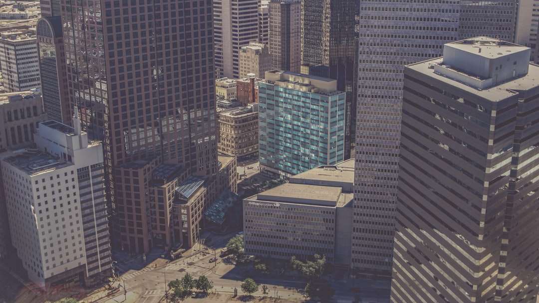 photographie à vol d'oiseau d'immeubles de grande hauteur puzzle en ligne