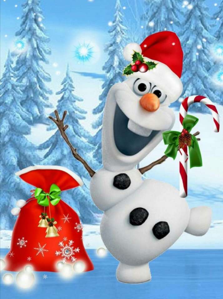 Olaf vrolijk kerstfeest online puzzel