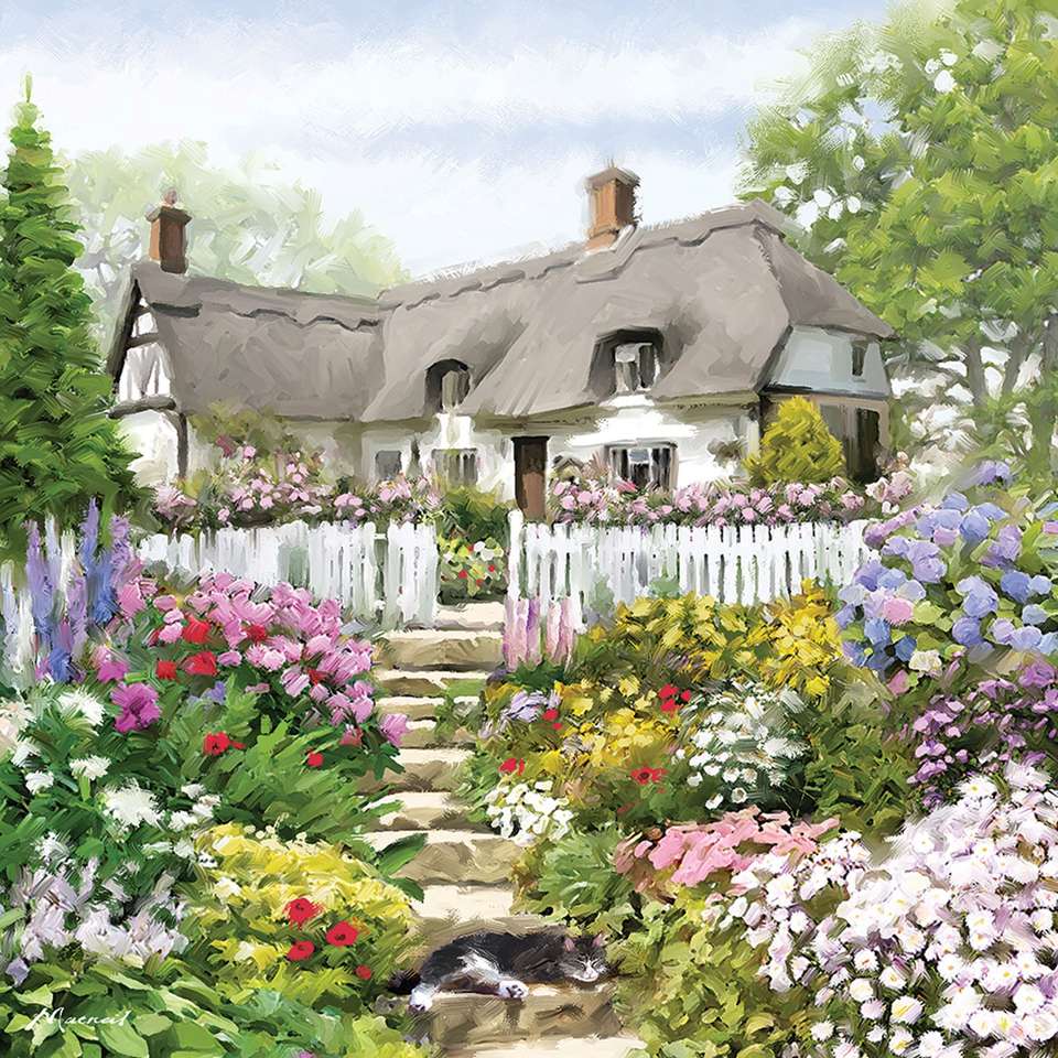 Gemälde Haus auf dem Lande Online-Puzzle