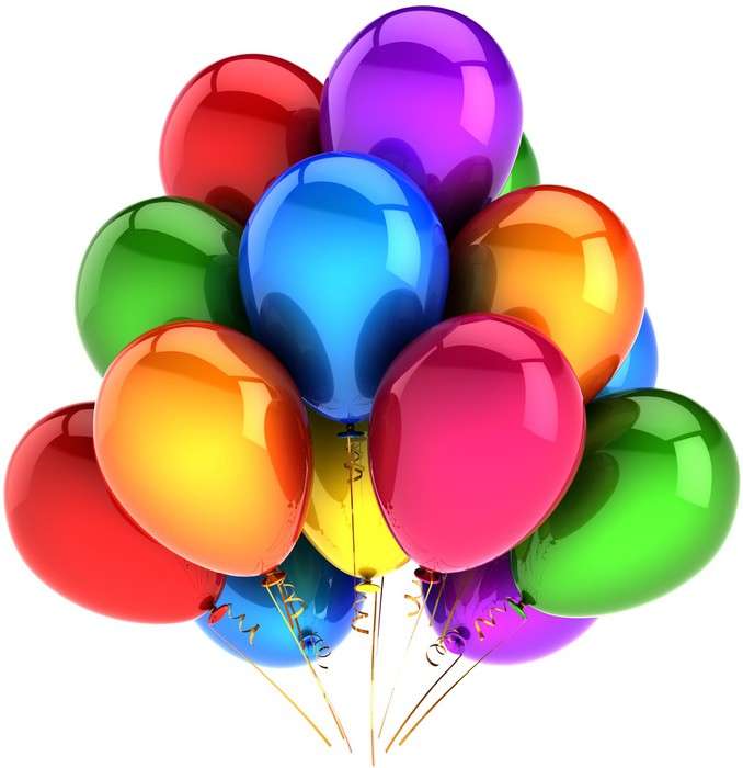 färgglada ballonger för semestern Pussel online