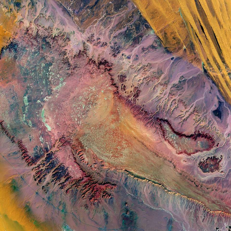 Luftaufnahme der Wüste in Ägypten Online-Puzzle