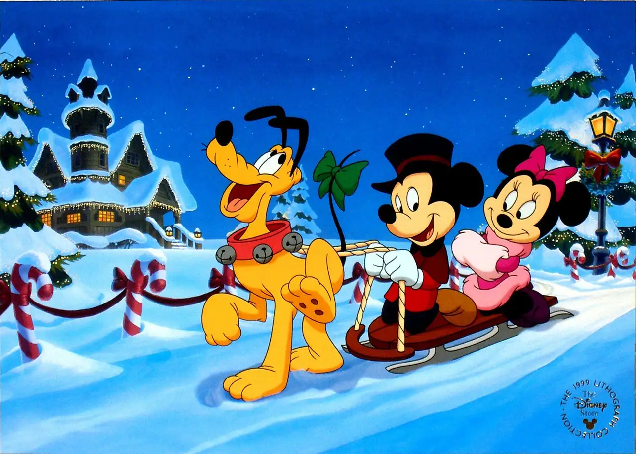 Natal disney quebra-cabeça mickey minnie pato donald personagens