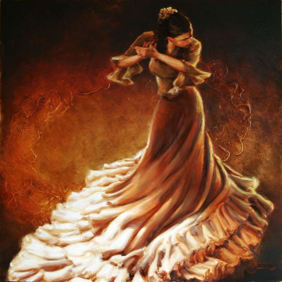 Gemälde Flamenco Tänzerin Online-Puzzle