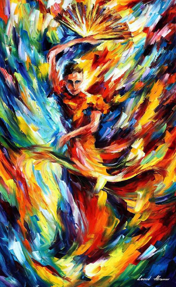 Ballerina di flamenco di pittura puzzle online