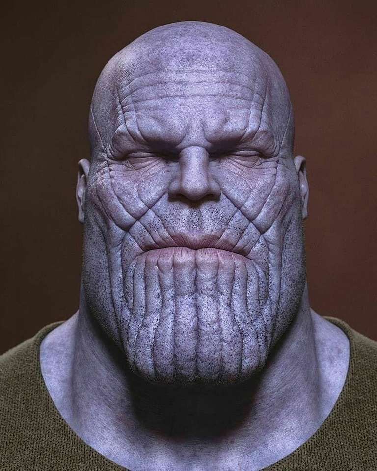Thanos ansikte pussel på nätet