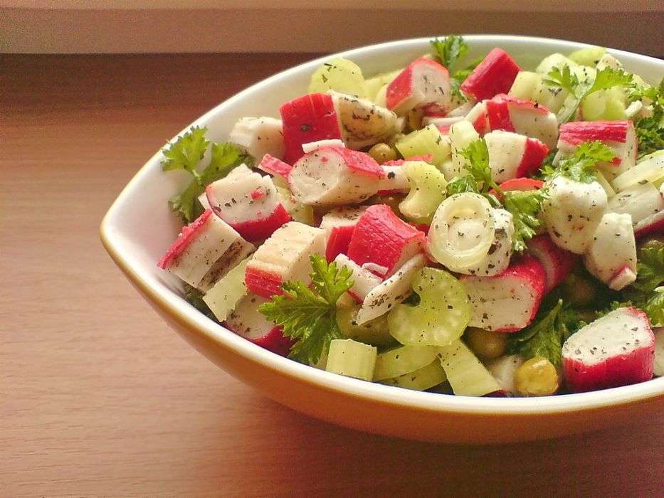 Salada com Surimi puzzle online