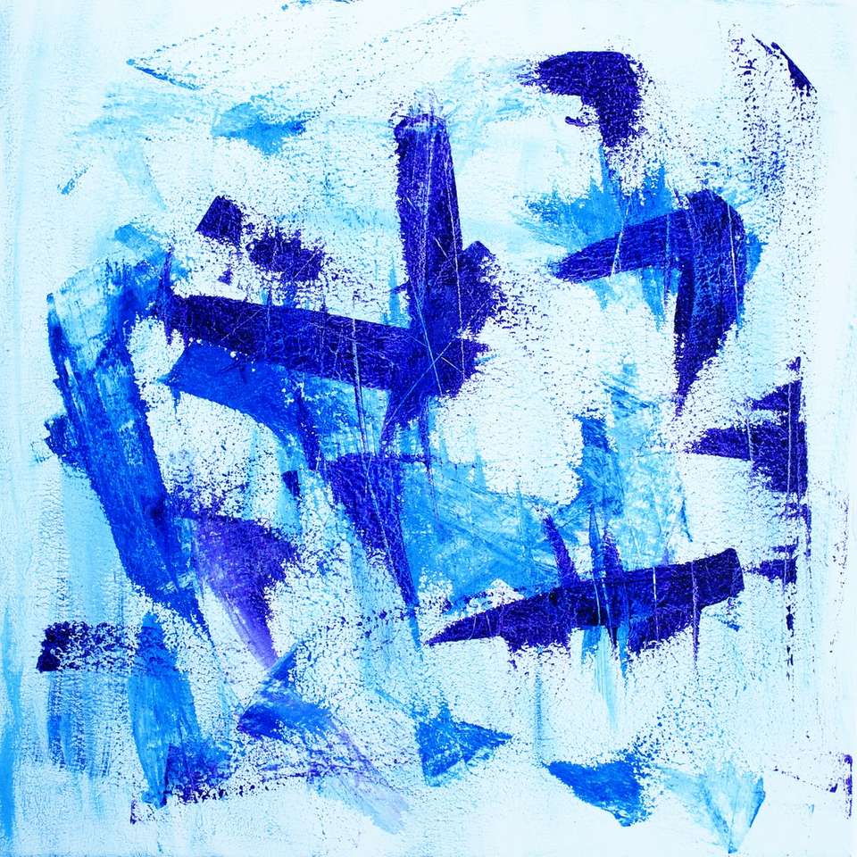illustration abstraite violette et bleue puzzle en ligne