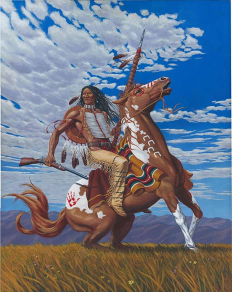 Sioux till häst pussel på nätet