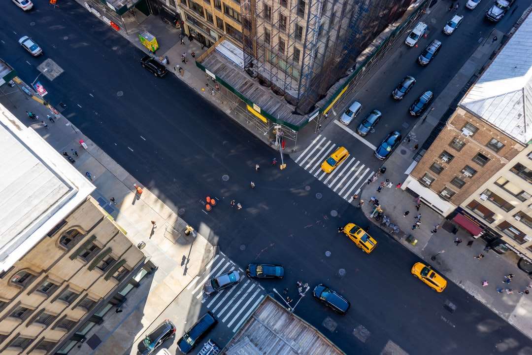 Autos auf der Straße in der Stadt während des Tages Online-Puzzle