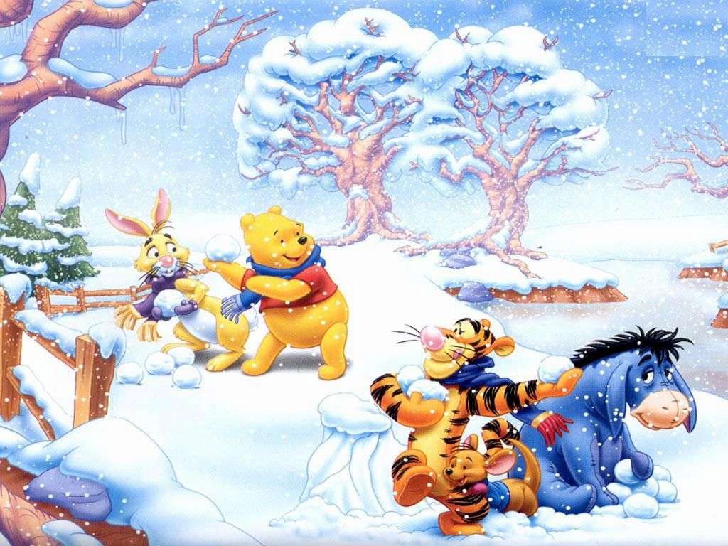 Winnie l'Ourson - hiver puzzle en ligne