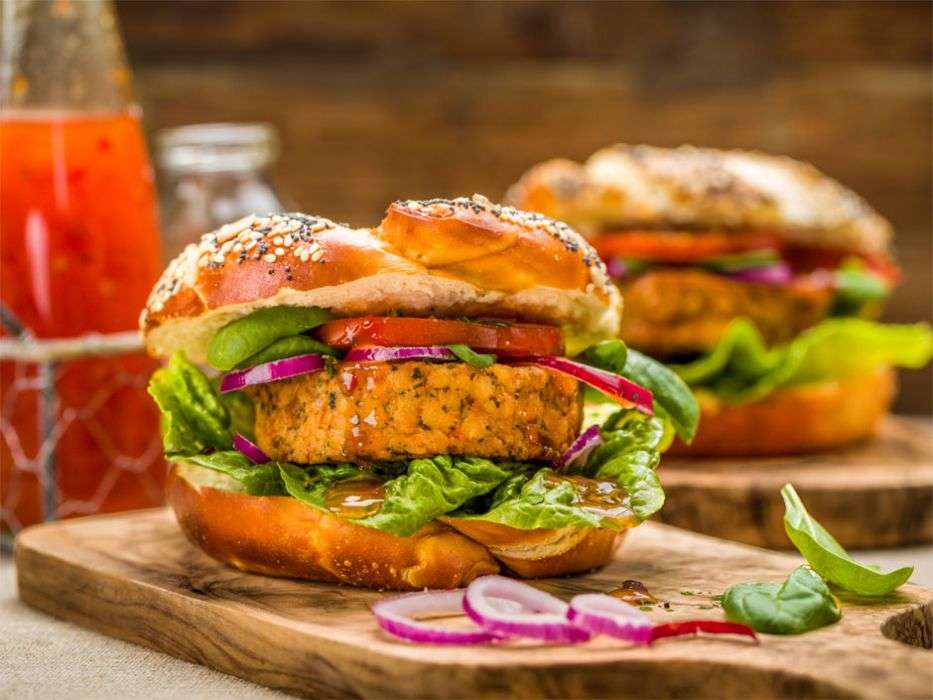 hambúrgueres veganos quebra-cabeças online