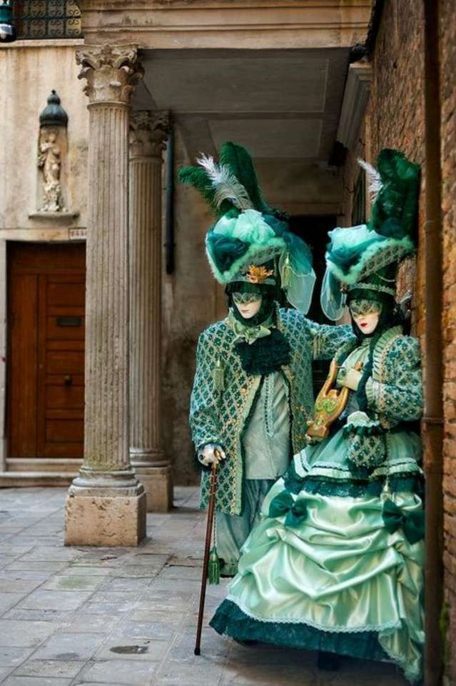 Venetianska masker och kostymer Pussel online