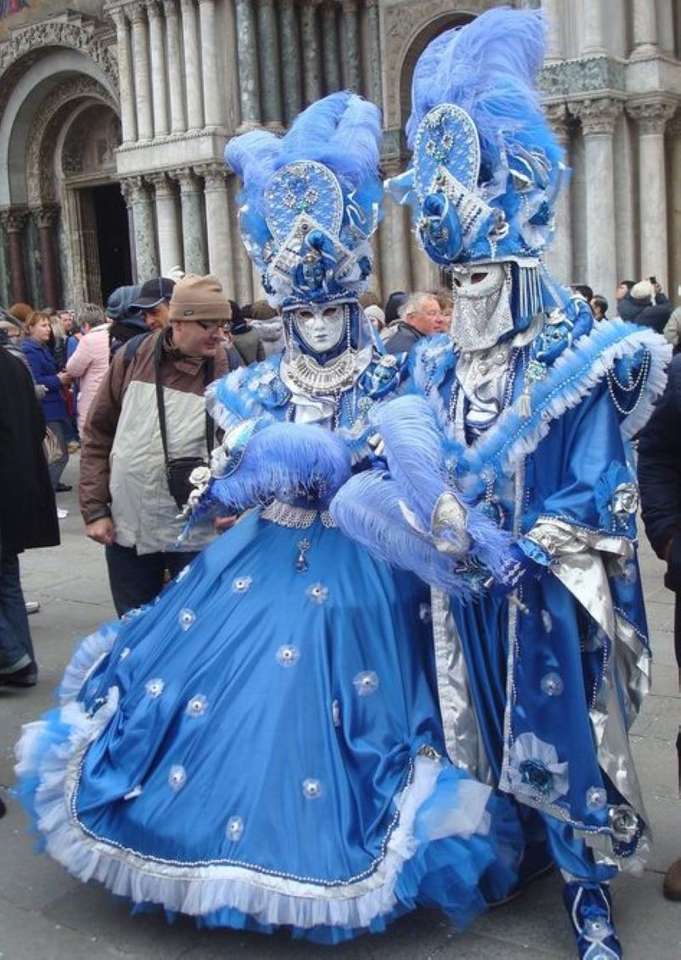 Venetiaanse maskers en kostuums legpuzzel online