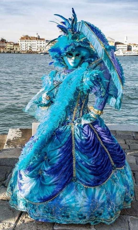 Măști și costume venețiene puzzle online