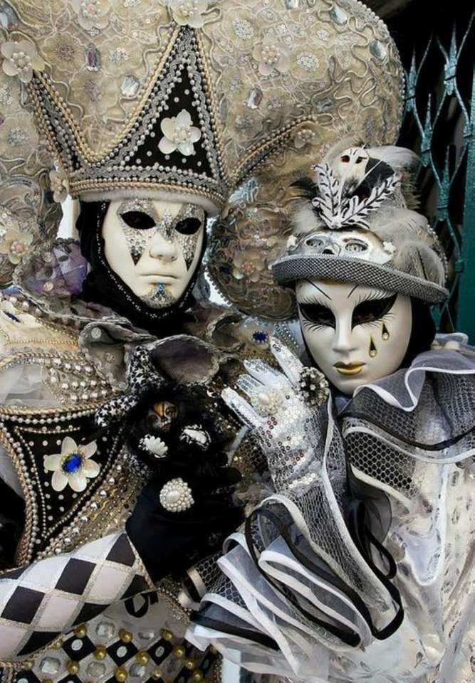 Máscaras e fantasias venezianas puzzle online