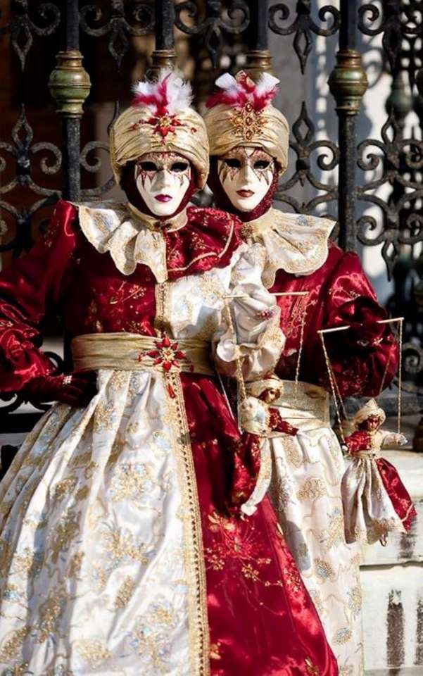 Venetiaanse maskers en kostuums legpuzzel online