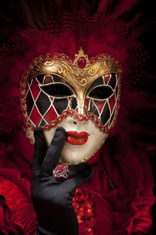 Венециански маски и костюми онлайн пъзел
