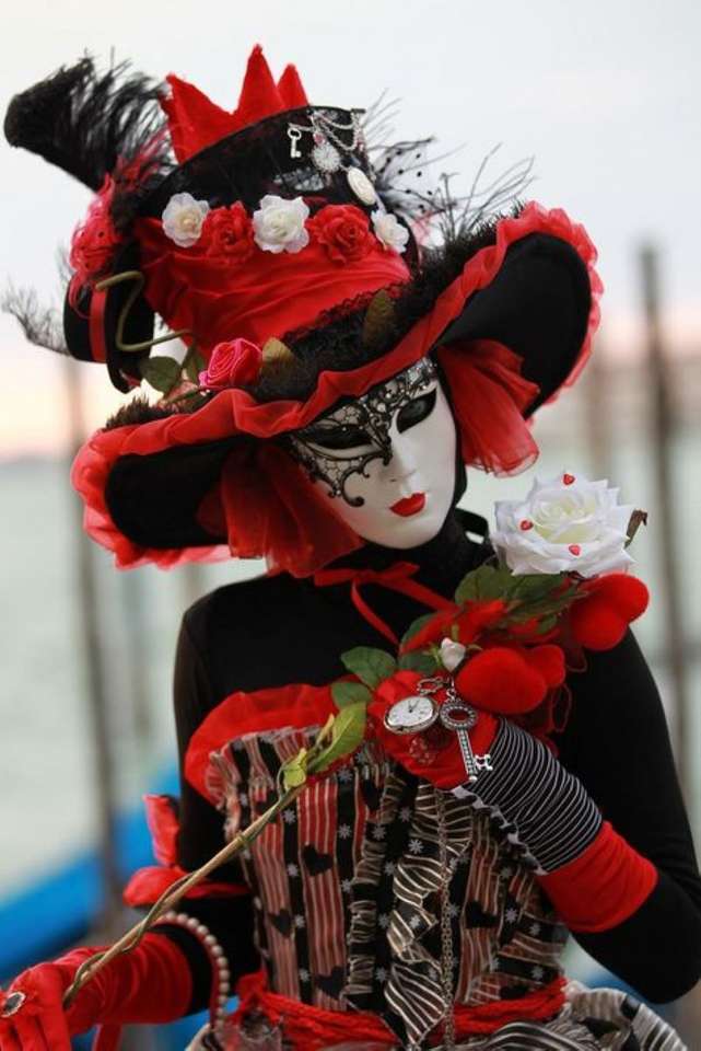 Benátské masky a kostýmy online puzzle