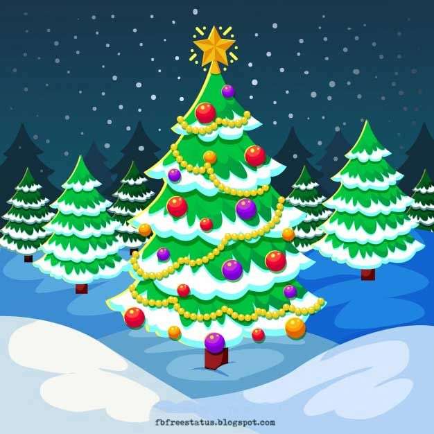 A árvore de natal feliz quebra-cabeças online