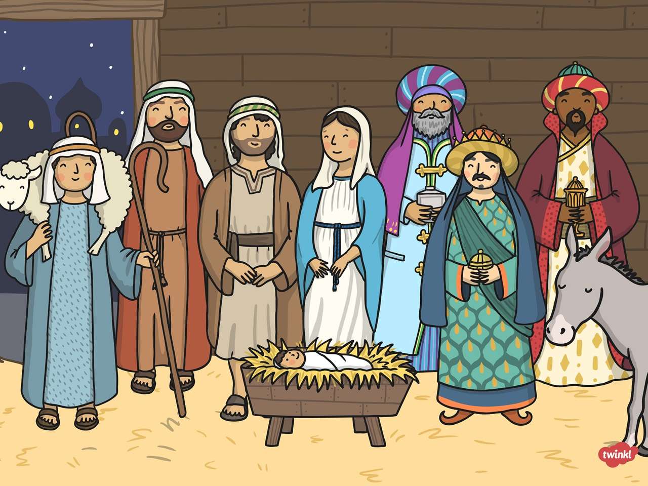 The birth of Jesus jigsaw puzzle online