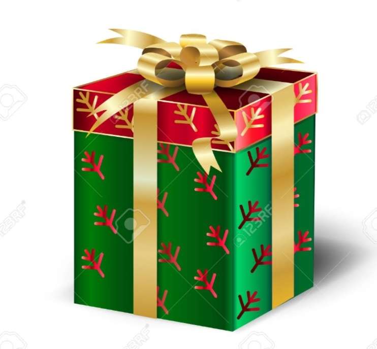 Karácsonyi ajándék boldogság online puzzle