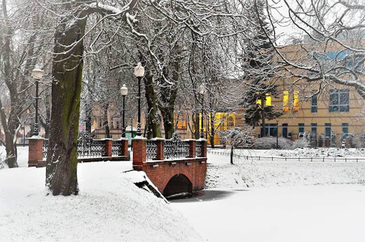 Gorzów på vintern Pussel online