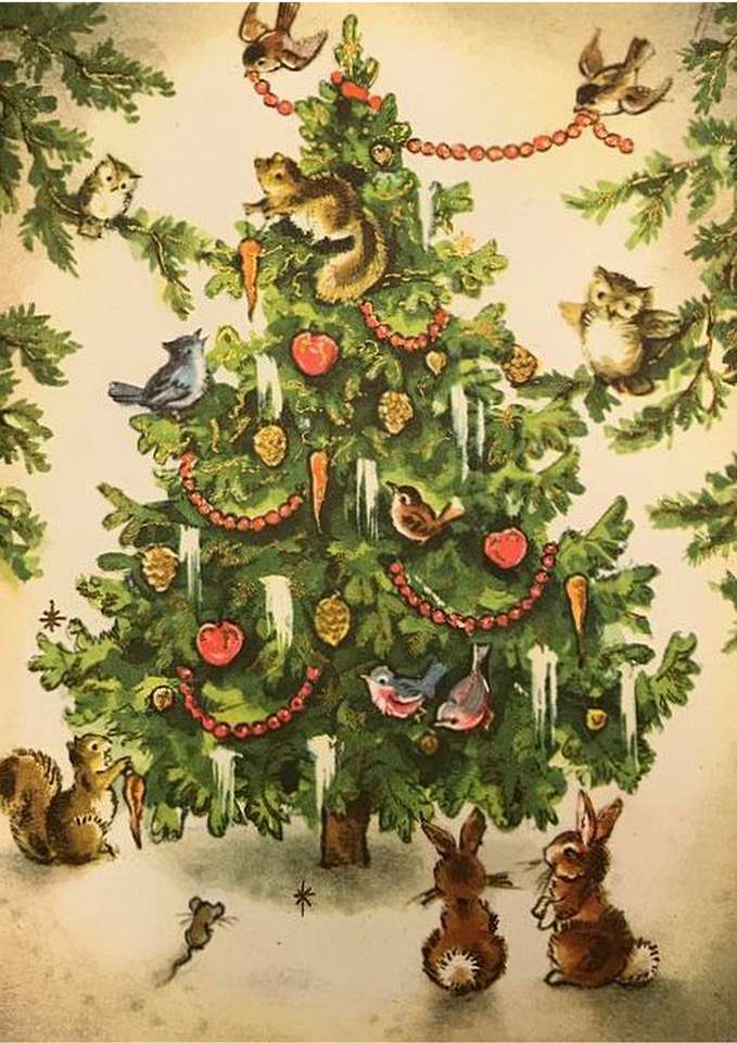 A árvore de natal puzzle online