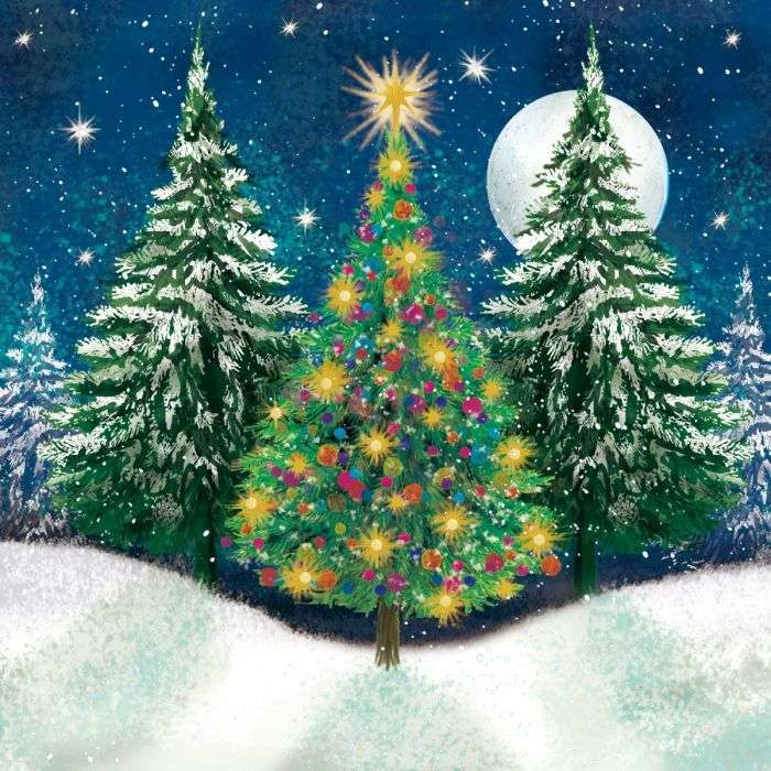 πάζλ, τρία χριστουγεννιάτικα δέντρα παζλ online