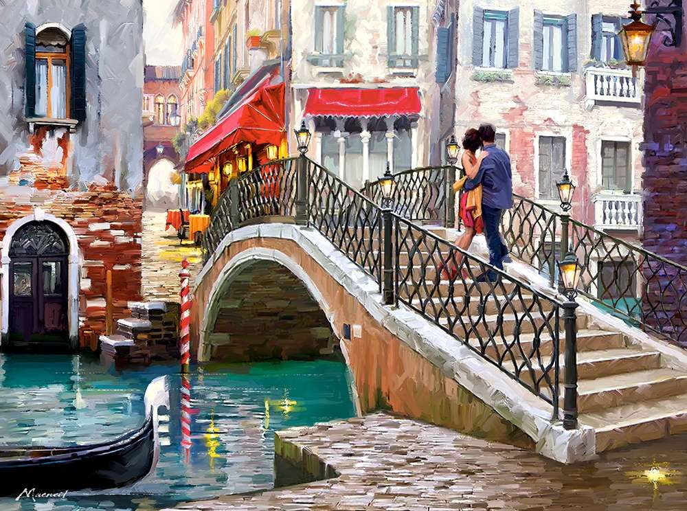 Ρομαντικός περίπατος Γύρω από τη Βενετία παζλ online