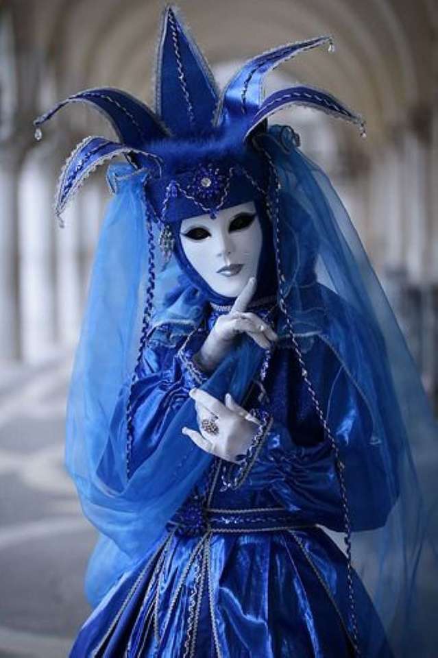 Benátské masky a kostýmy online puzzle