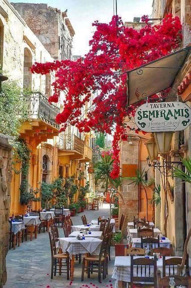 Alley in Italy restaurant online puzzle