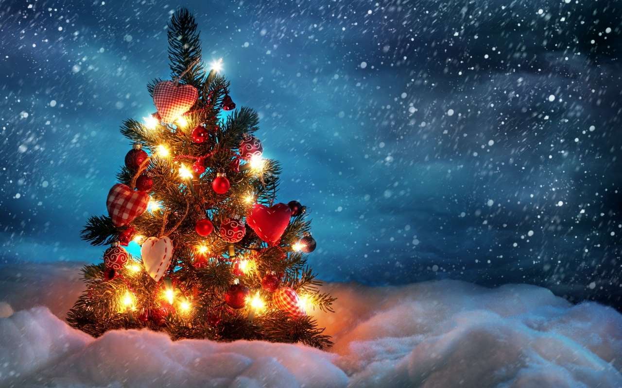 Studený vánoční stromeček skládačky online