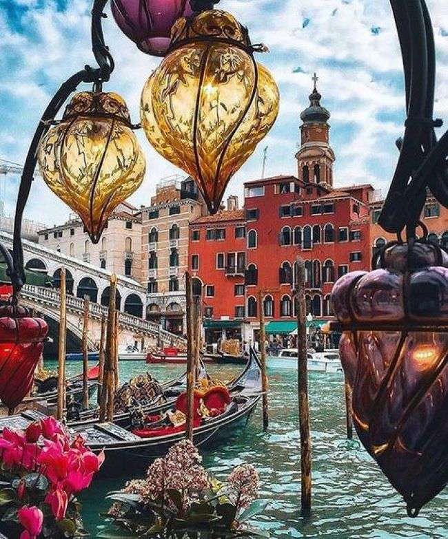 Venedig Rialtobron pussel på nätet