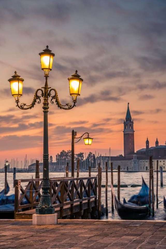 Venetië Grande Canale in de avond online puzzel