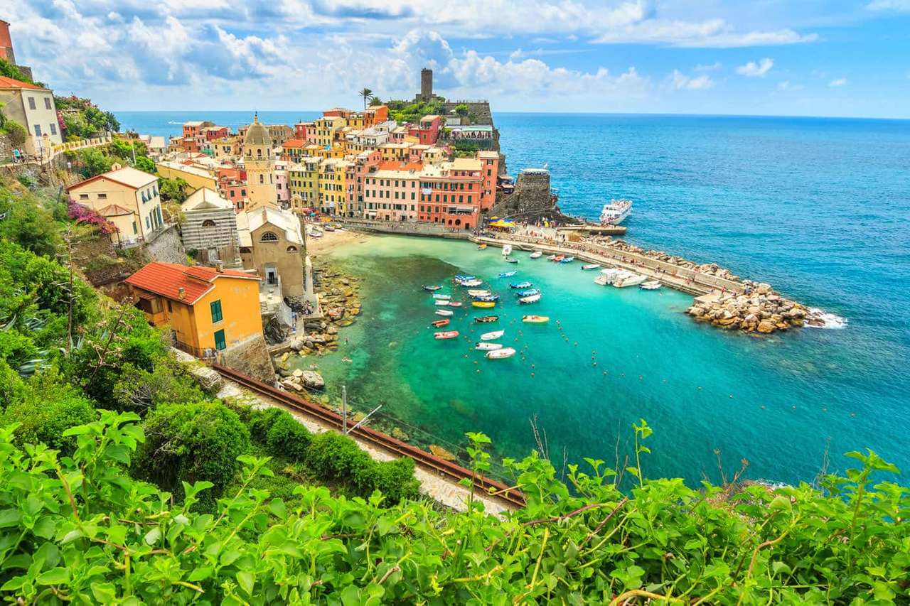 Liguria hermosas ciudades costeras Italia rompecabezas en línea